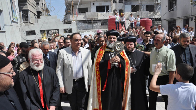 إعادة زنار السيدة العذراء إلى كنيسة أم الزنار بحمص 