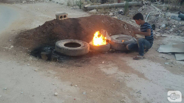 حرق إطارات