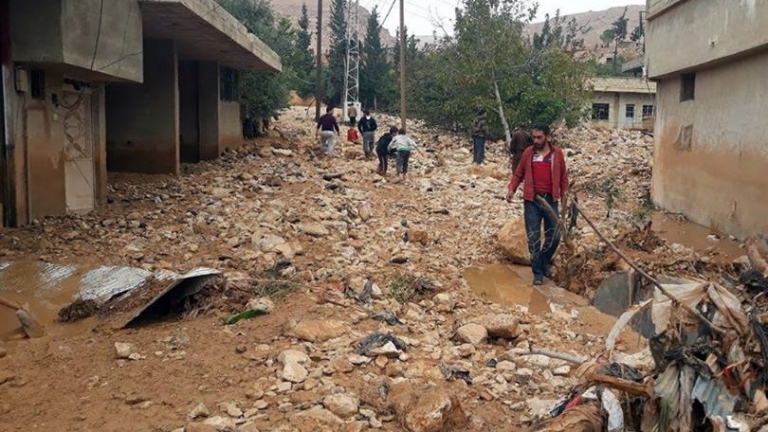 وفيات وسيول وفيضانات جراء الأمطار والبرَد بدمشق وريفها (صور-فيديو)