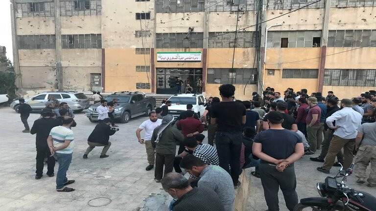 احتجاجات سابقة في مدينة الباب شرقي حلب- أرشيفية (مواقع التواصل)