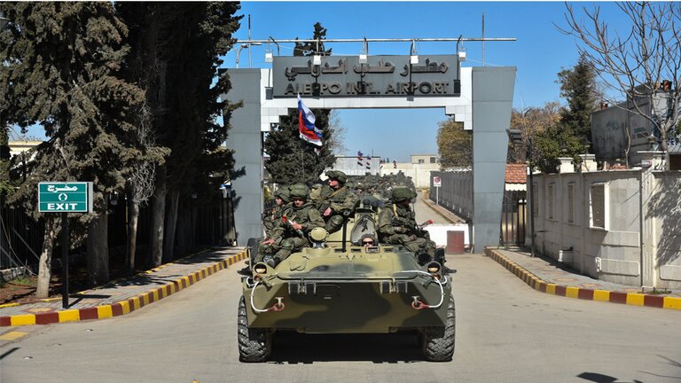 القوات الروسية في مطار حلب الدولي - المصادر: معهد وارسو للأبحاث - SYRIA.MIL.RU